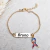 Pulseira Infantil Personalizada Placa Lisa com Nome E Pingente Laço Autismo Banhado em Ouro 18K na internet