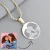 Colar Pingente Redondo Personalizado Com Foto Banhado Em Ouro 18K - loja online