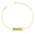 Pulseira Personalizada Placa Retangular Com Nome Banhada Em Ouro 18K