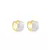 Argola Click P Redondo Cravejada Com Zircônias Cristais Banhada Em Ouro 18K