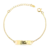 Pulseira Infantil Personalizada Placa Lisa com Nome Banhado em Ouro 18K - comprar online