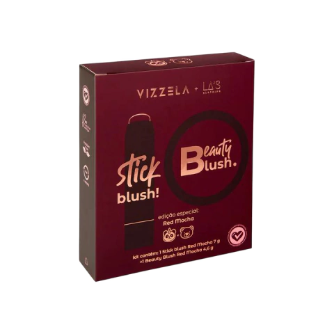 Kit Blushes Stick e Compacto Red Mocha Vizzela + La's