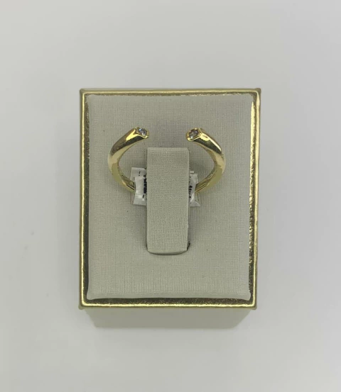 ANEL REGULAVEL 2 PONTAS C/ ZIRCONIAS TAM. UNICO