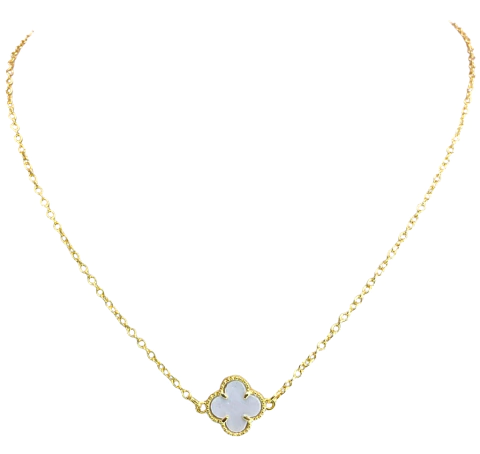 CHOKER VANCLIF 1 TREVO BRANCO P