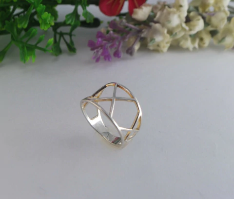 ANEL 3 X VAZADO LISO TAM. 18