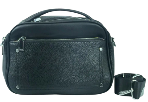 BOLSA P 4 ABERTURA METAL PRATA ALCA TECIDO PRETA