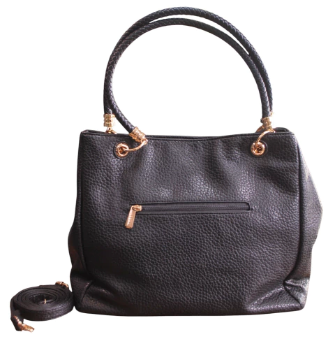 BOLSA SACOLA ALCA CORDA 4 ARGOLAS PRETA