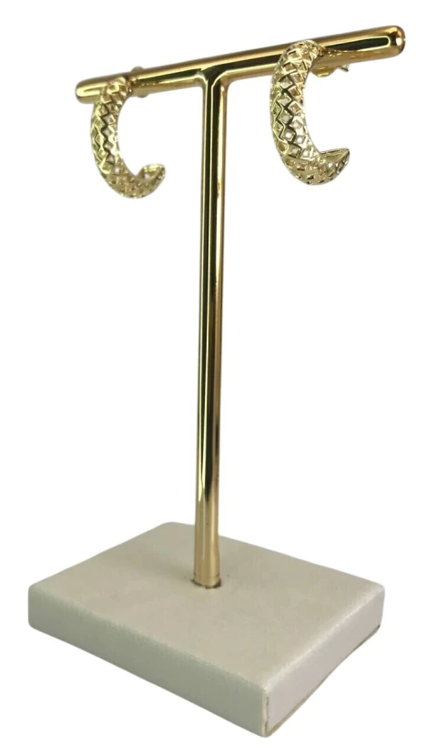 BRINCO FIXO MEIA ARGOLA TELINHA (23MM) TAM. UNICO