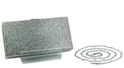 BOLSA FESTA QD. ALCA CORRENTE CROMADA PRATA BRILHO