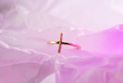 ANEL FLH. FILETE DOURADO TAM. 13 QL