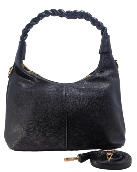 BOLSA M ESTILO SACOLA ALCA TRANSSADA PRETA