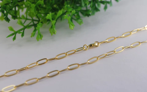 CORRENTE MALHA ELOS (8X3MM) 45 CM - comprar online