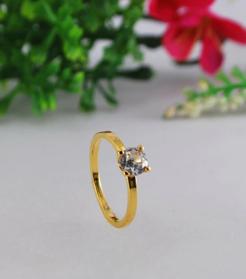 ANEL SOLITARIA PEDRA ZIRCONIA M TAM. 17 - comprar online