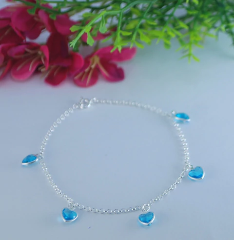 PULSEIRA PR 5 CORACOES PENDURADOS AZUL PISCINA MISTA