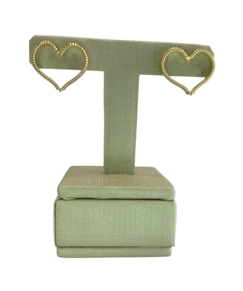 BRINCO FLH. CORACAO VAZADO RISCADO AZ.