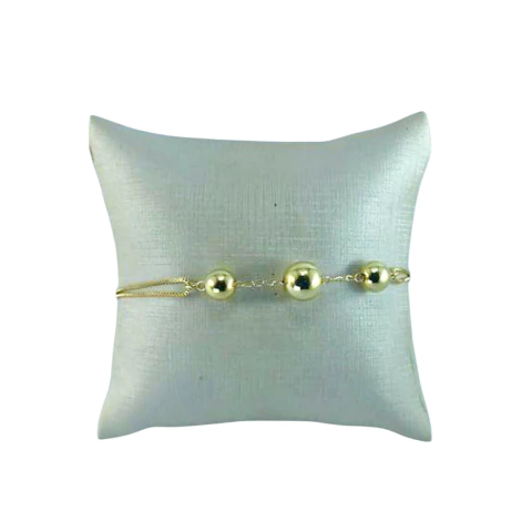 PULSEIRA MALHA DUPLA ELOS 1.1 C/ 2 TIFFANY + BOLA EM ABS