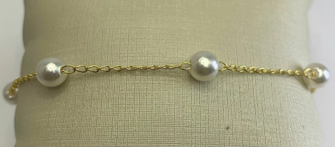 PULSEIRA PEROLA SHELL (6MM) TAM. UNICO