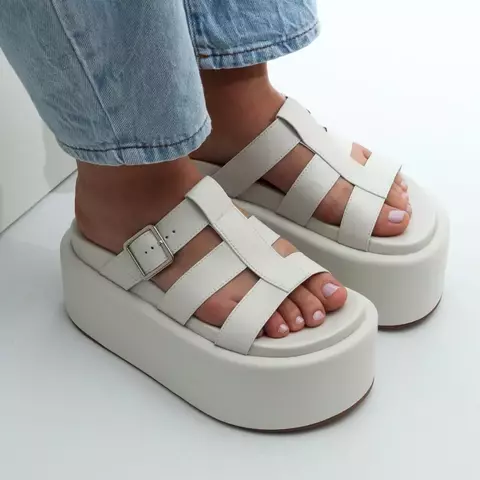 Tamanco Plataforma Dafine Branco - comprar online