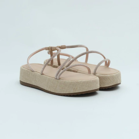 Sandália Papete Nanda Nude - comprar online