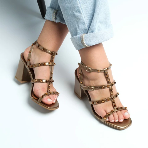 Sandália Valen Bronze Spikes - comprar online