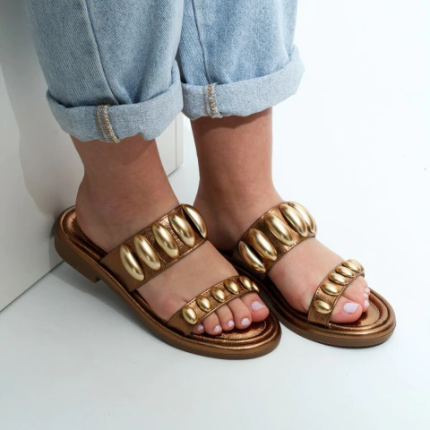 Rasteira Sara Bronze - comprar online