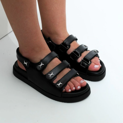 Sandália Papete Virginia Black - comprar online