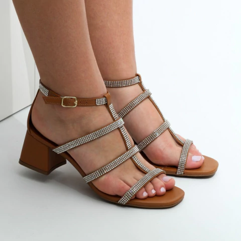 Sandália Irene Âmbar Brilhos - comprar online