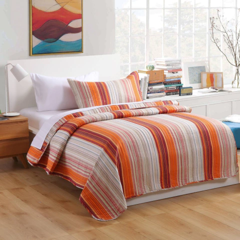 Cubrecama Twin Paradise Orange Con Funda de Almohada - comprar online