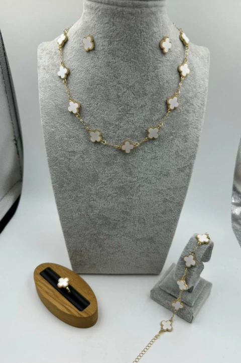 Kit Inicial para Começar Seu Negócio – Inspiração Van Cleef Banhado a Ouro