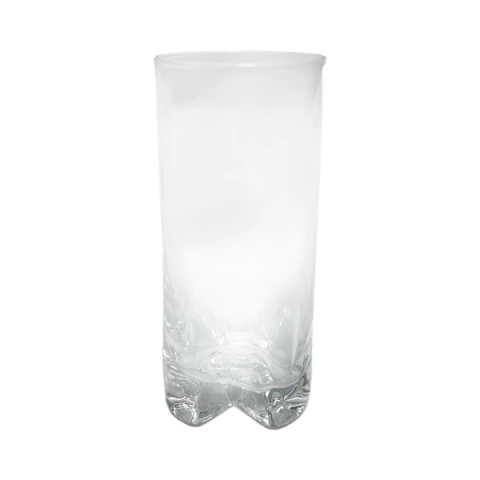 Copo de Vidro Transparente com Base Estilizada 300Ml - 6 unidades - 0A125E