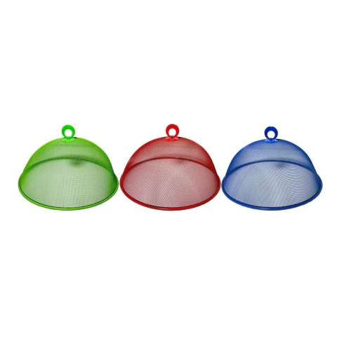 Tampa de metal telada 24x31cm disponível em vermelho, azul e verde - 124 II