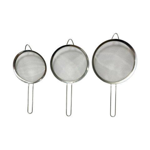 Kit com três peneiras de metal com cabo longo - 16368-11