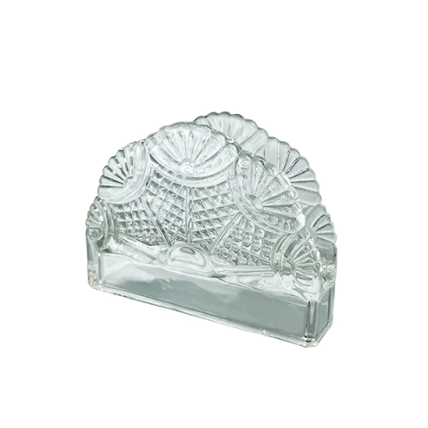 Porta-Guardanapo de Vidro com Design Ornamental – 9 cm - 17255-6