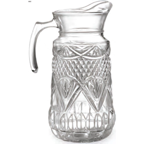 Jarra de Vidro Lapidado com Design Ornamental - XMK01-10