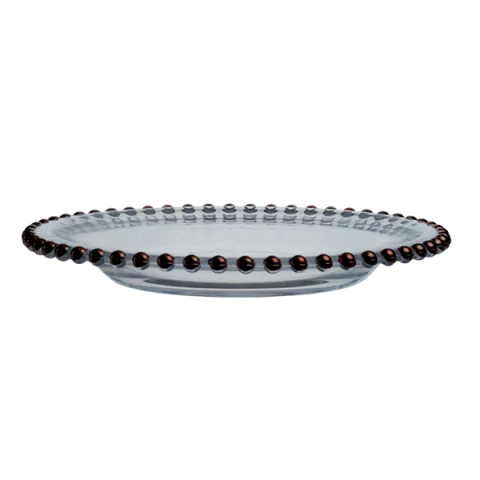 Prato de Vidro com Bordas Decoradas - 7831-14