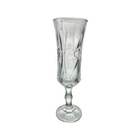 Taça Decorativa de Vidro com Relevo Decorativo 180ml - 6 unidades - 9040FL