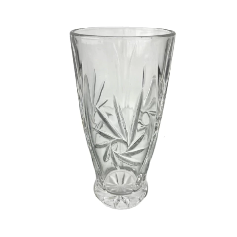 Copo De Vidro Transparente com Relevo Decorativo 300Ml - 6 unidades - 9554HB
