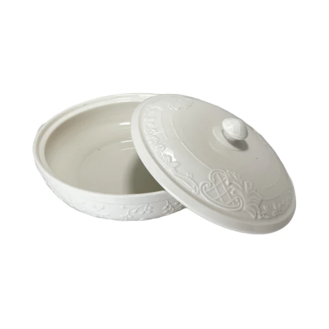 Tigela de Cerâmica com Tampa Decorativa - CG6067
