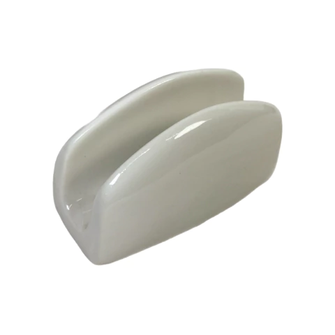 Porta Guardanapo de Cerâmica Branca Design Minimalista - CG6677