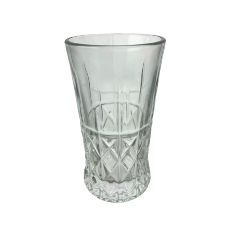 Copos Long Drink Decorados em Vidro Lapidado 220Ml - 6 unidades - DM314-2