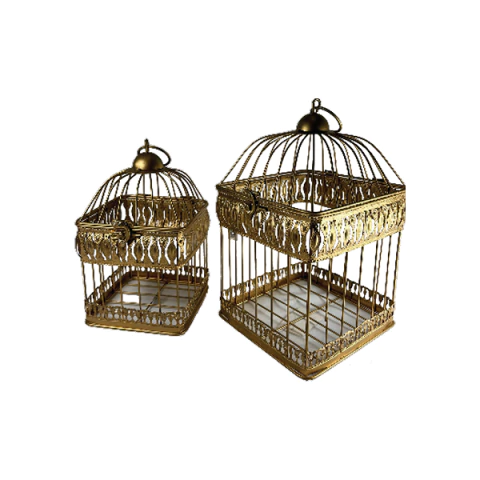 Conjunto de Gaiolas de Ferro Decorativas - FC2125