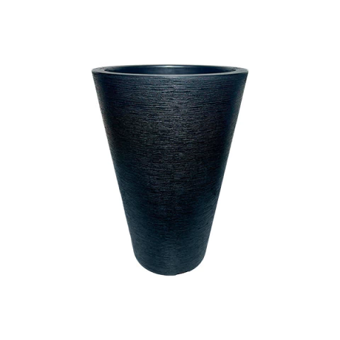 Vaso Cônico de Polietileno Texturizado M - Black - KD9952