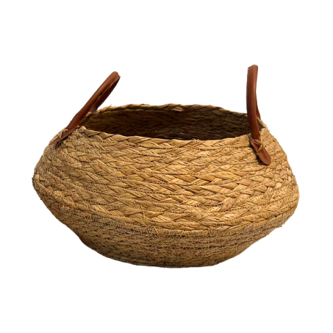 Cesto Decorativo de Fibra Natural - YL240129_M
