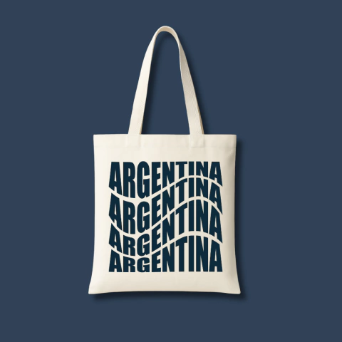 TOTE BAG ARGENTINA DE LIENZO DE ALGODÓN 40CM X 35CM - comprar online