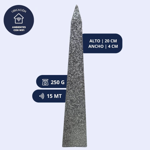 Orgonita Obelisco "Polo a Tierra" para esquinas angulares