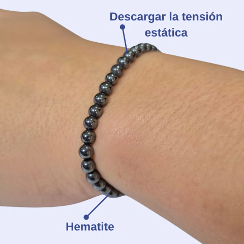 Pulsera de Hematite Bolitas