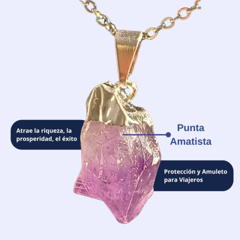 Dije Amatista punta natural - comprar online