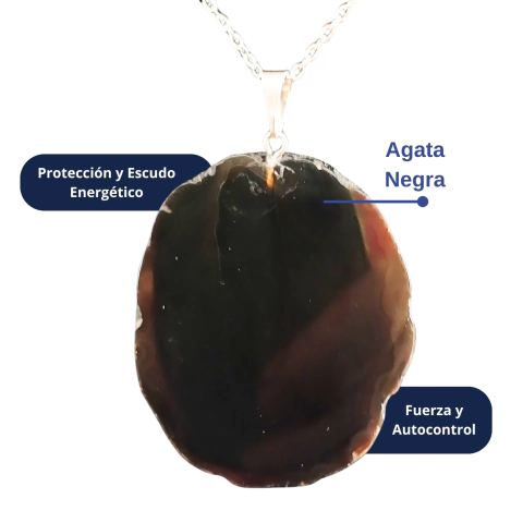 Dije colgante ágata negra con pino - comprar online