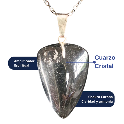 Dije Punta de Flecha Cuarzo Cristal con Pino - comprar online