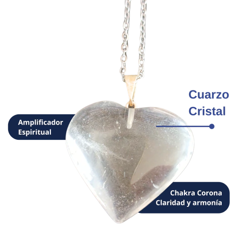 Dije Corazón con Cuarzo Cristal - comprar online
